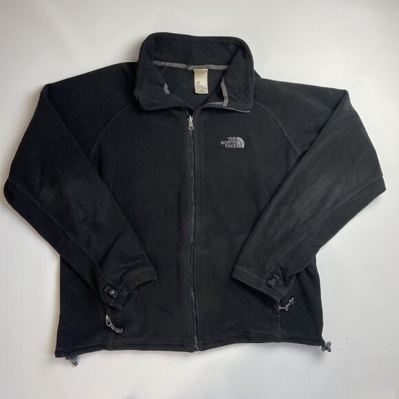 Vintage The North Face Jacket Men's Large  Fleece Full Zip TNF Black - Picture 1 of 13